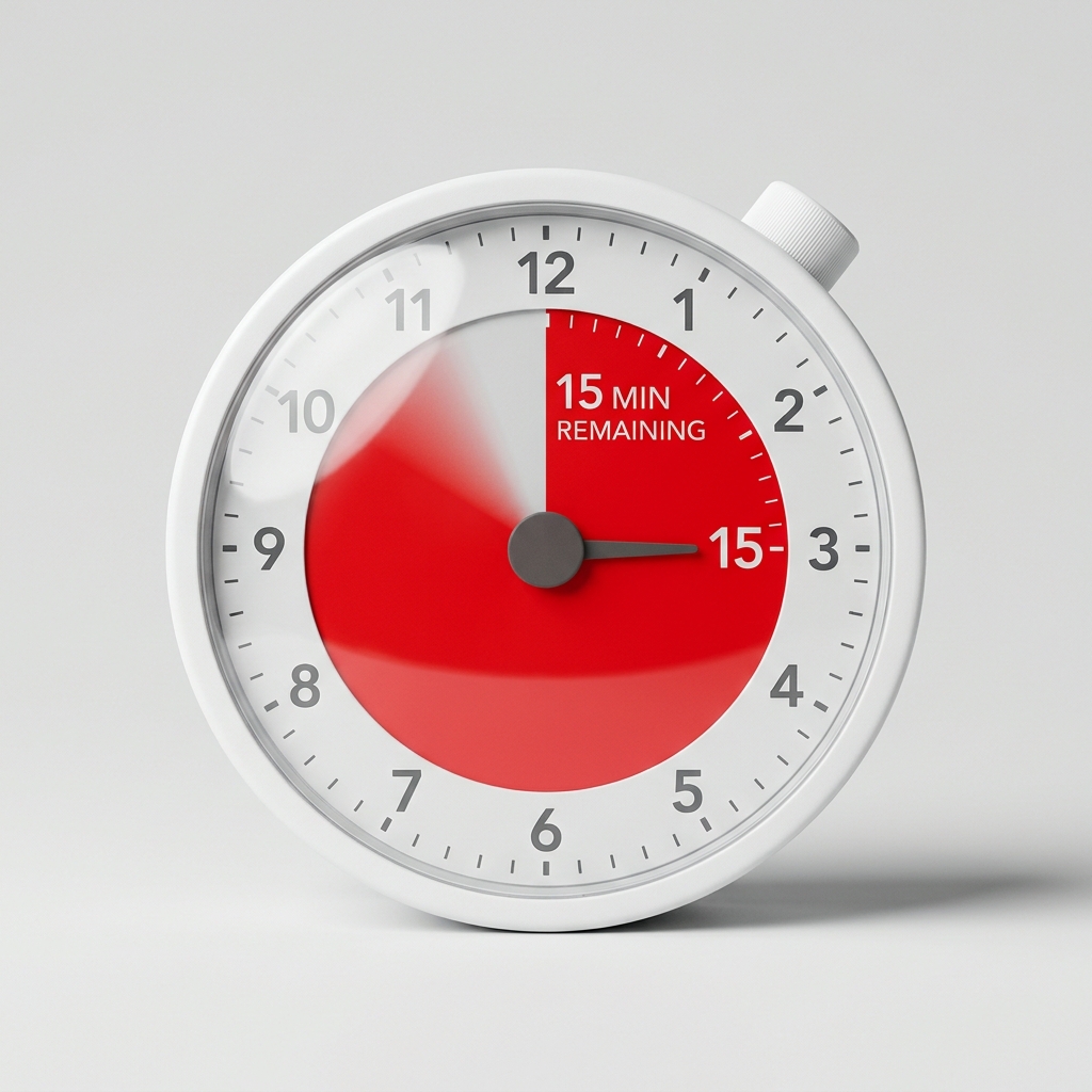 Visual countdown timer clock